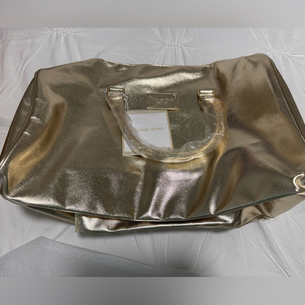 Michael Kors Gold Metallic Tote Bag – NWT